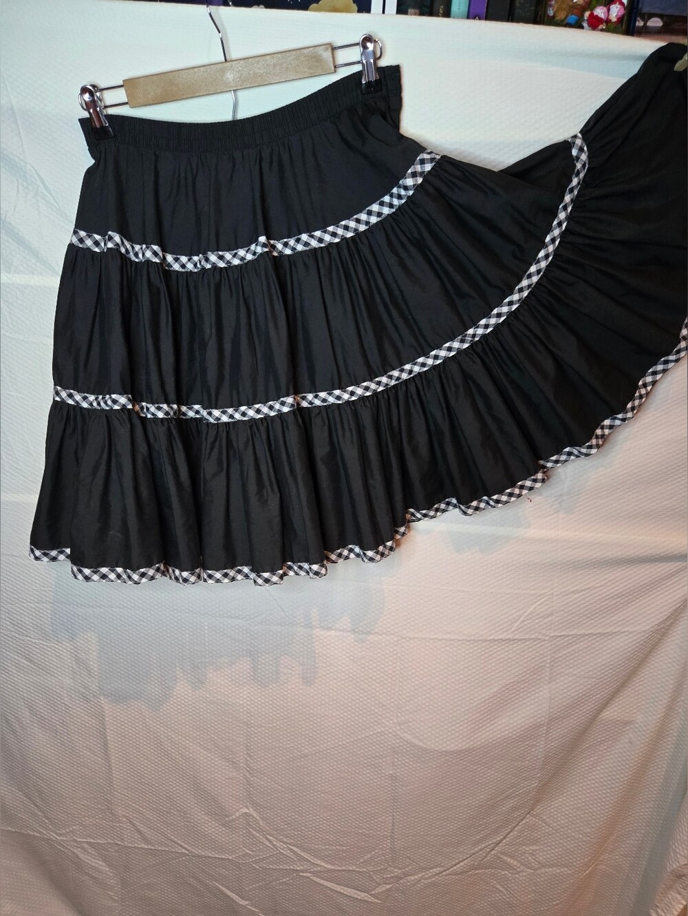 Vintage Partners Please By Malco Modes Black Swing Skirt